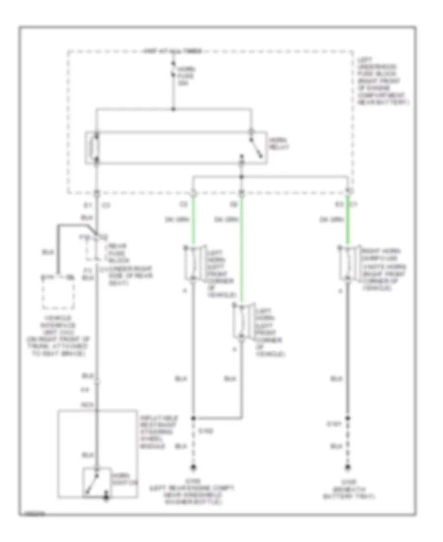 Horn Wiring Diagram for Buick Park Avenue 2002