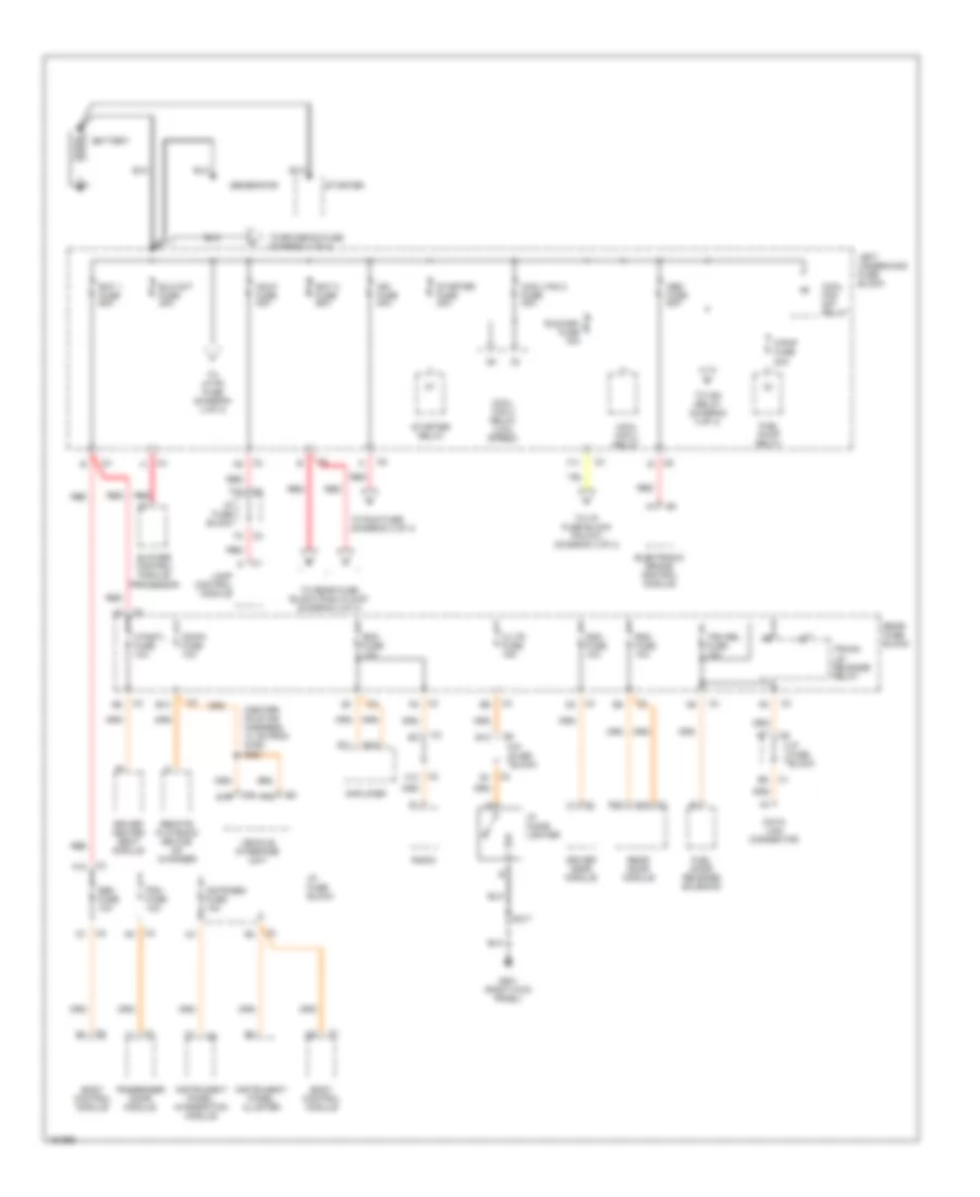 Power Distribution Wiring Diagram 1 of 4 for Buick Park Avenue 2002
