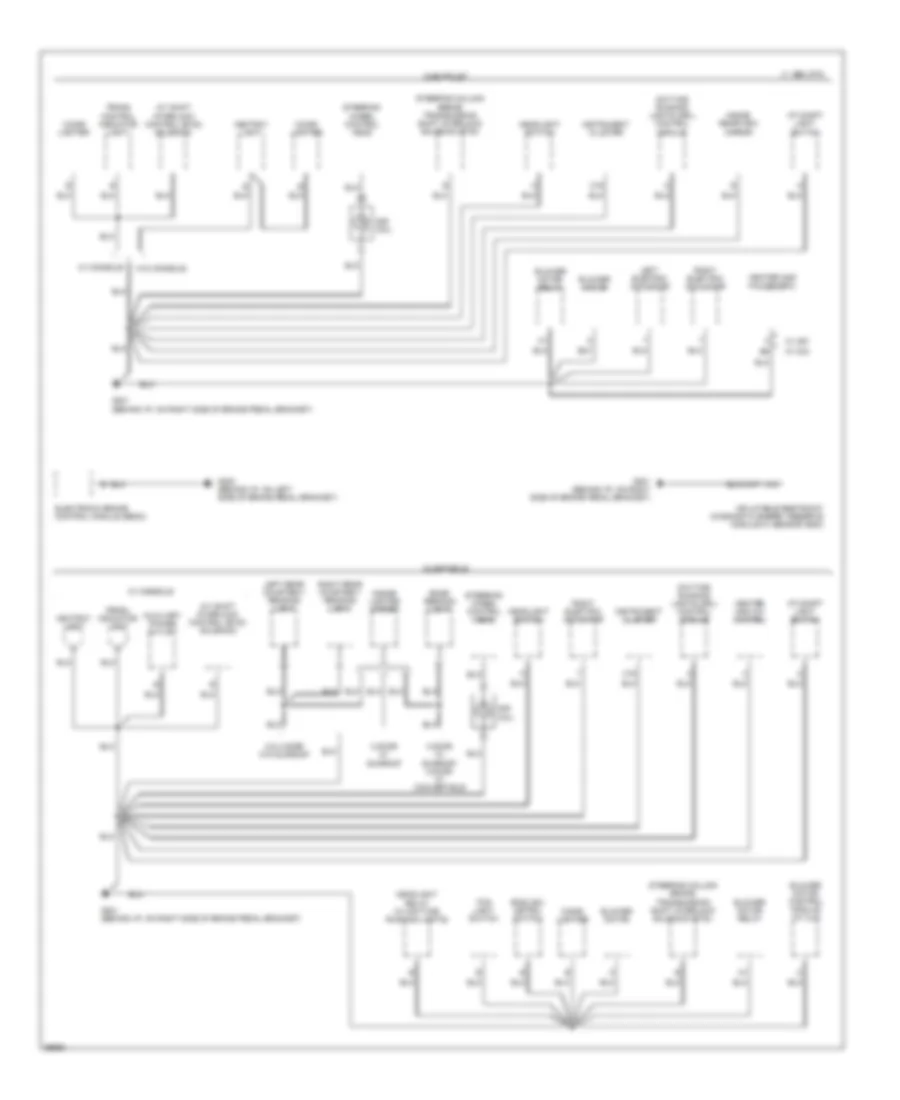 Ground Distribution Wiring Diagram (3 of 6) for Buick Regal Custom 1995