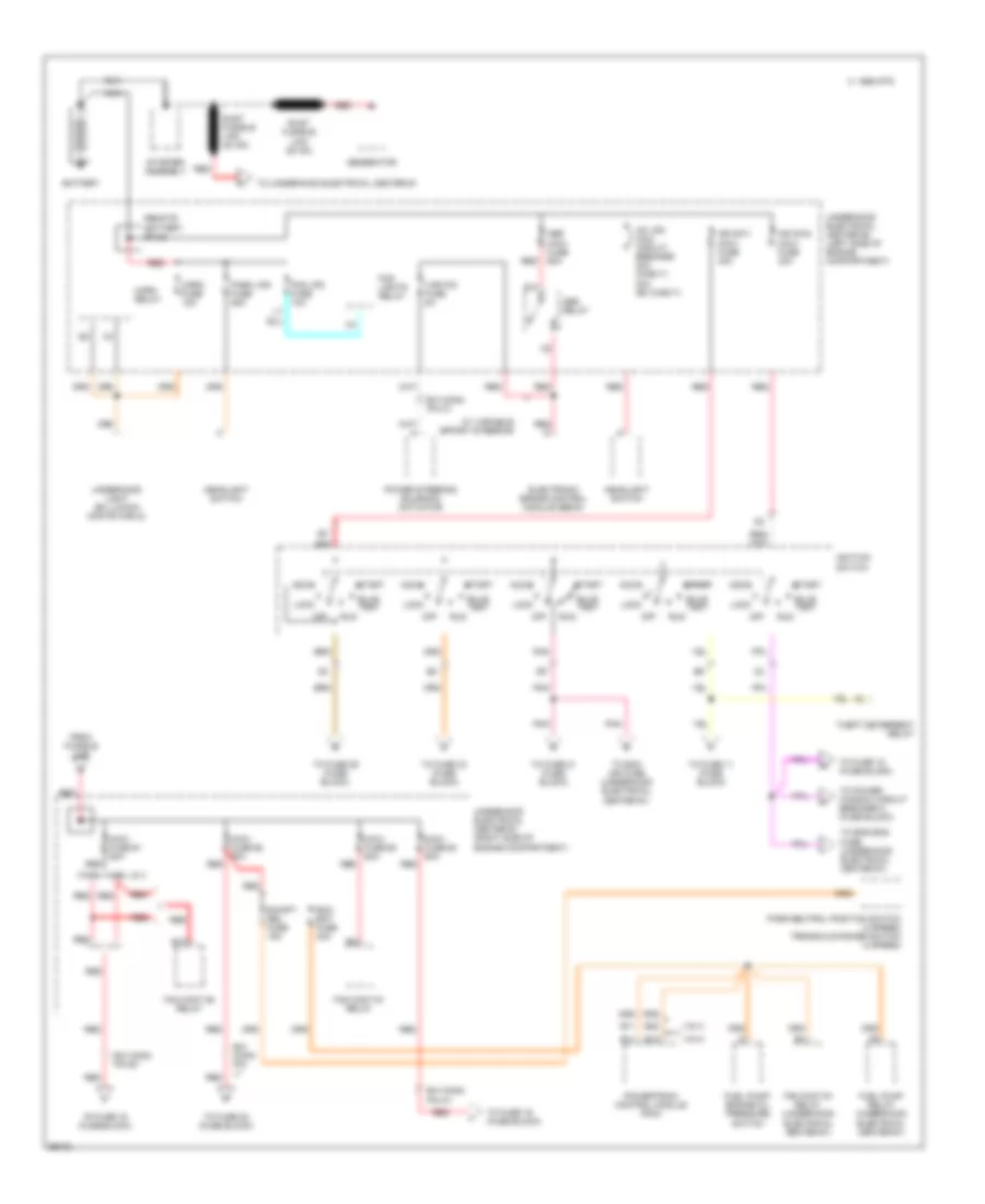 Power Distribution Wiring Diagram 1 of 6 for Buick Regal Custom 1995