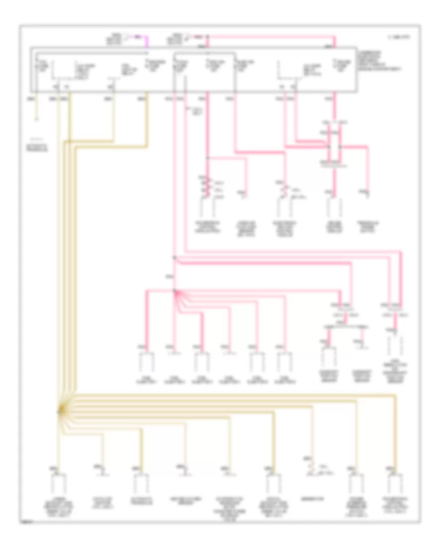 Power Distribution Wiring Diagram (6 of 6) for Buick Regal Custom 1995