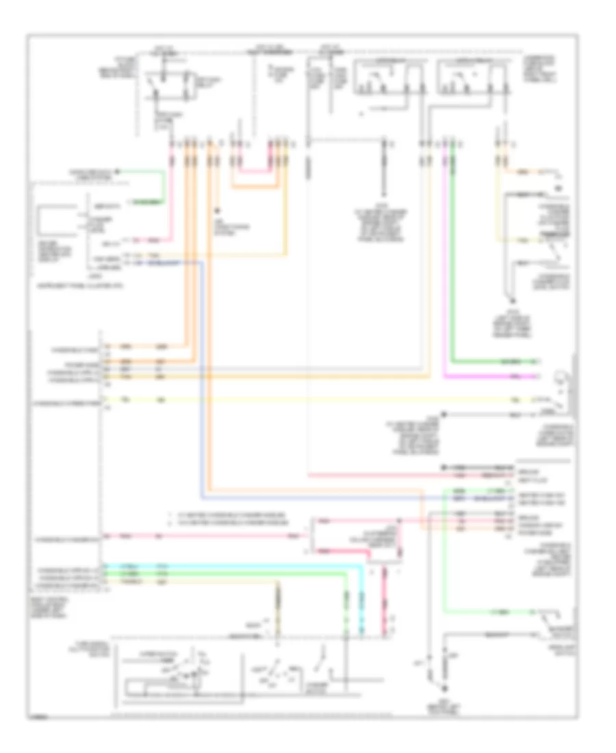 Электросхема передних стеклоочистителей дворников и омывателя лобового стекла для Buick Enclave CXL 2008