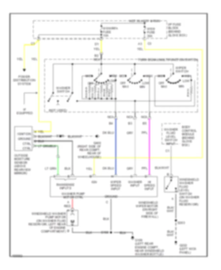 WiperWasher Wiring Diagram for Buick Park Avenue Ultra 2002