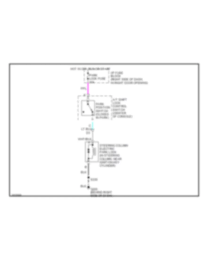 Electric Park Lock Wiring Diagram for Buick Regal GS 2002