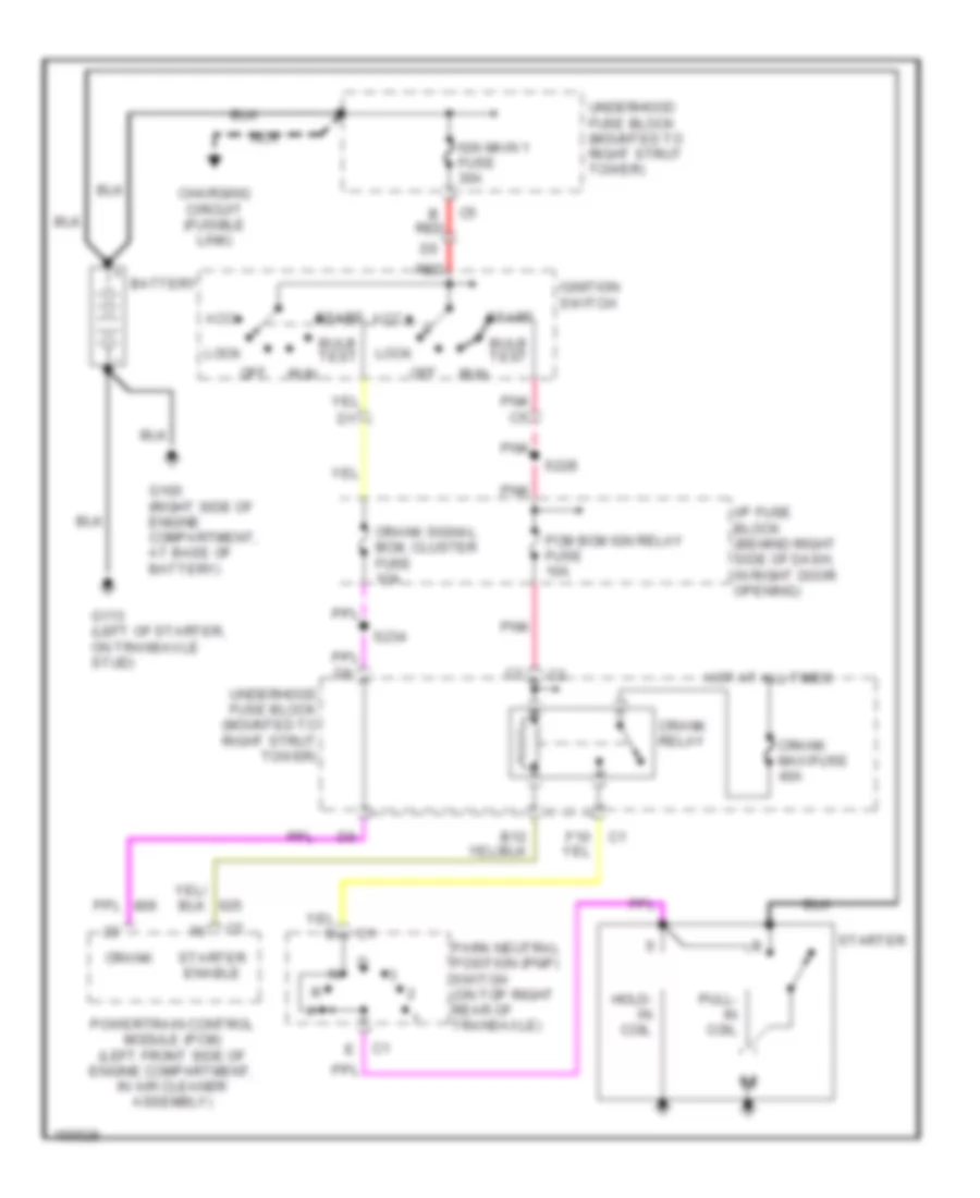Starting Wiring Diagram for Buick Regal GS 2002