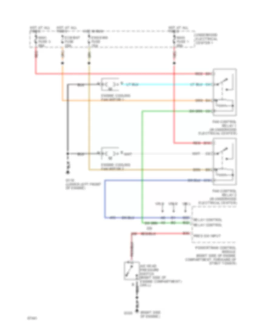 Cooling Fan Wiring Diagram for Buick Regal Limited 1995