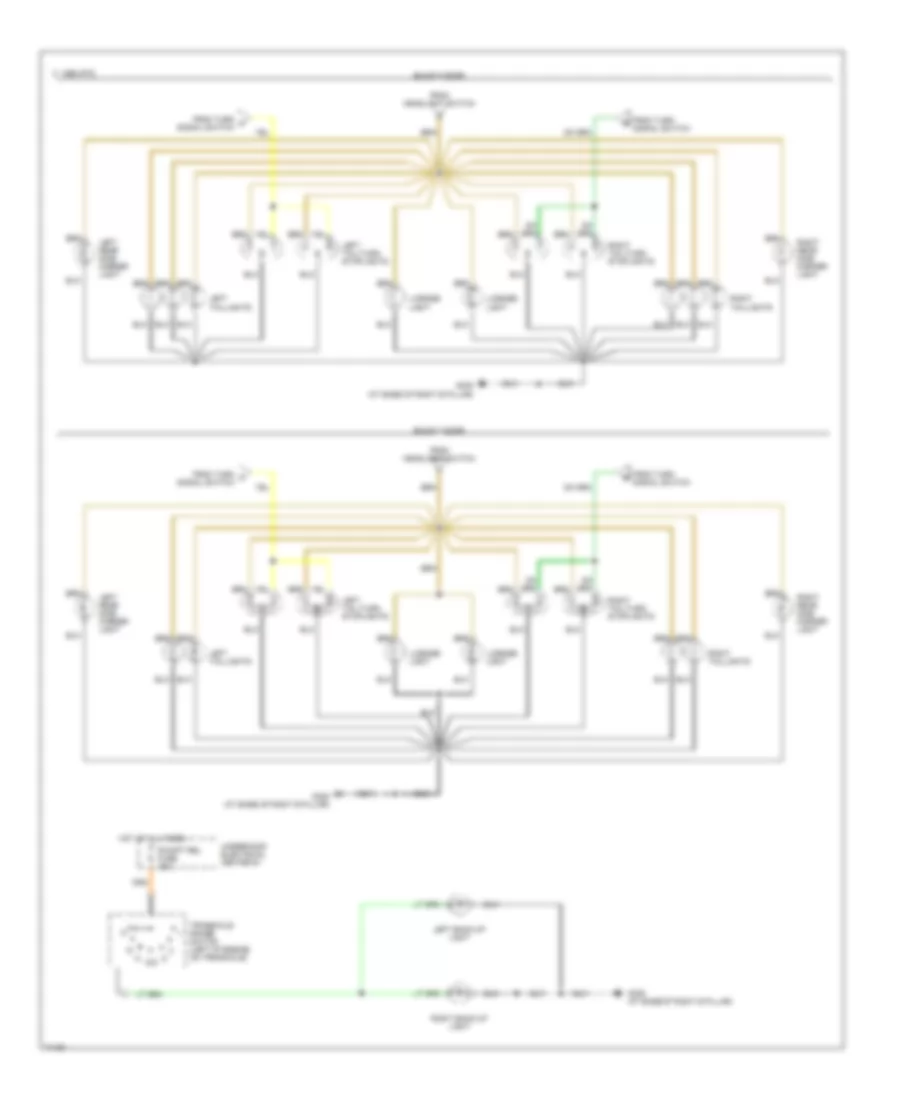 Exterior Light Wiring Diagram 2 of 2 for Buick Regal Limited 1995