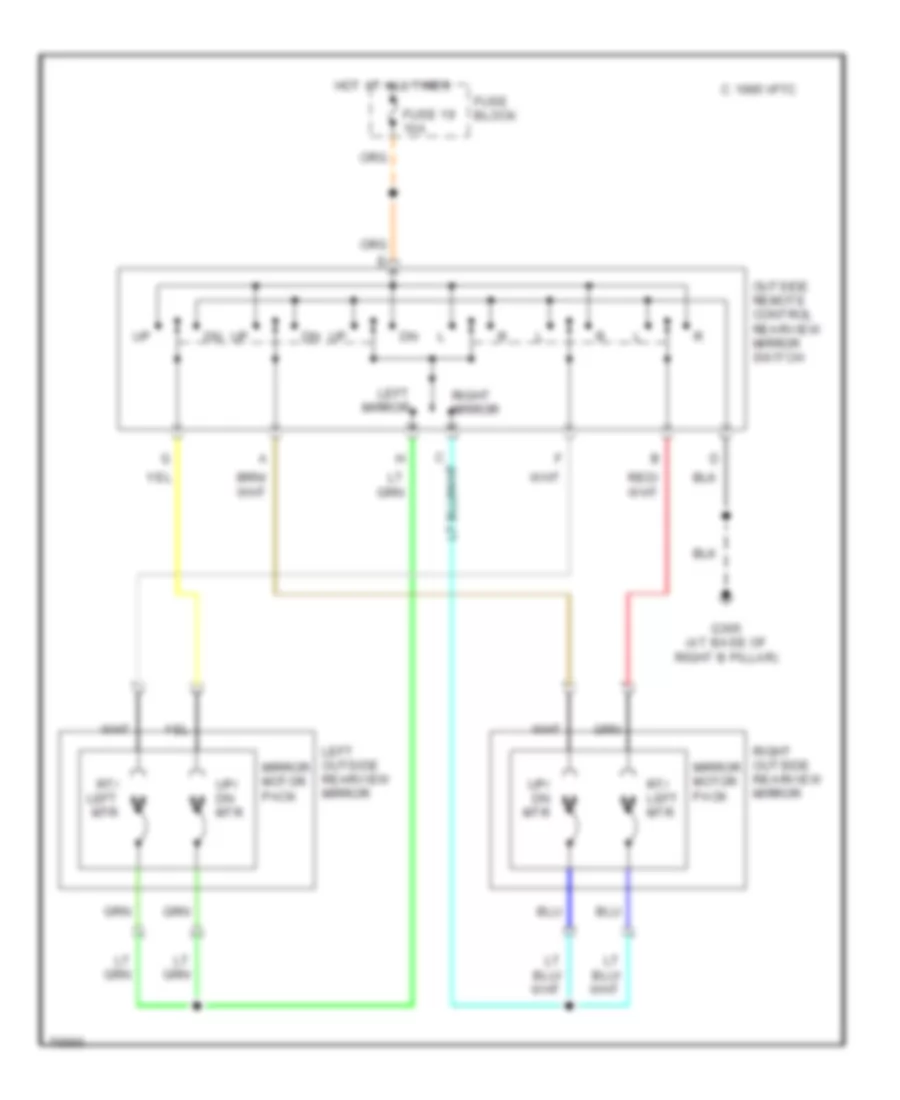 Power Mirror Wiring Diagram for Buick Regal Limited 1995