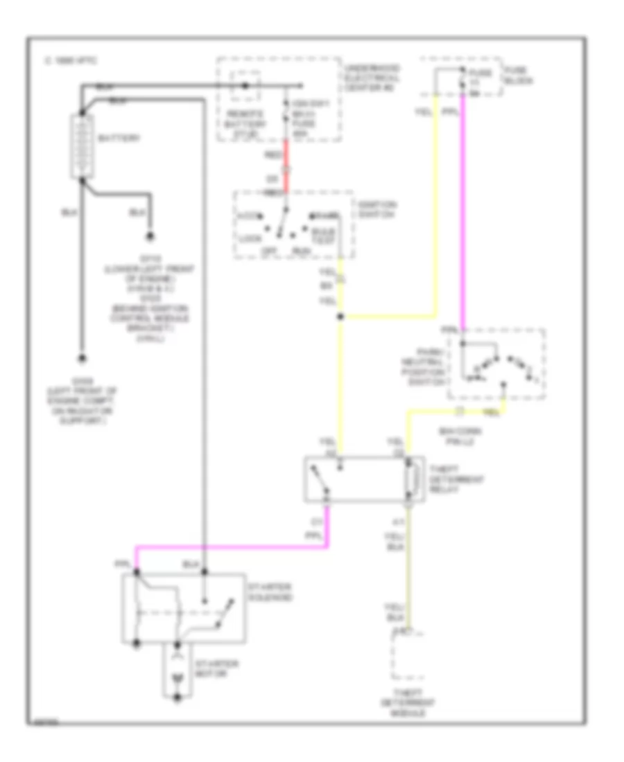 Starting Wiring Diagram for Buick Regal Limited 1995