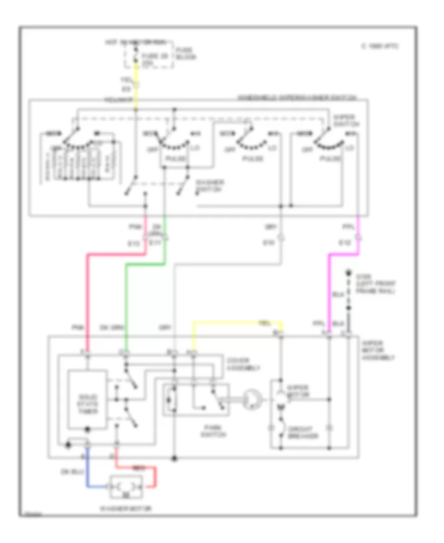 WiperWasher Wiring Diagram for Buick Regal Limited 1995