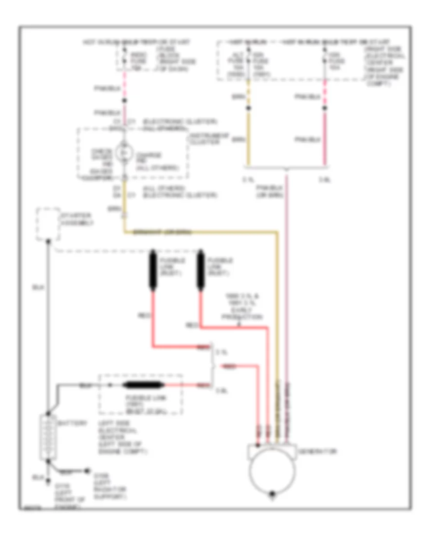 Charging Wiring Diagram for Buick Regal Limited 1990