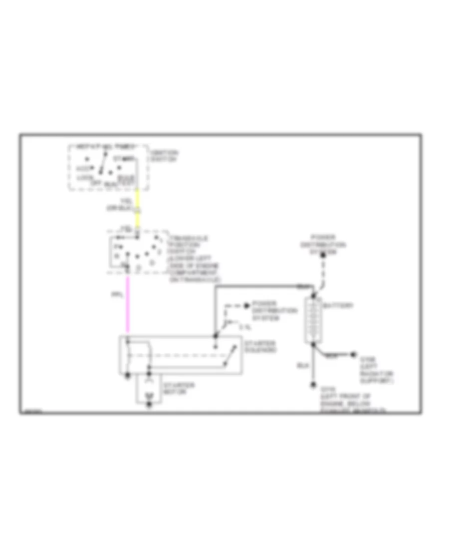 Starting Wiring Diagram for Buick Regal Limited 1990
