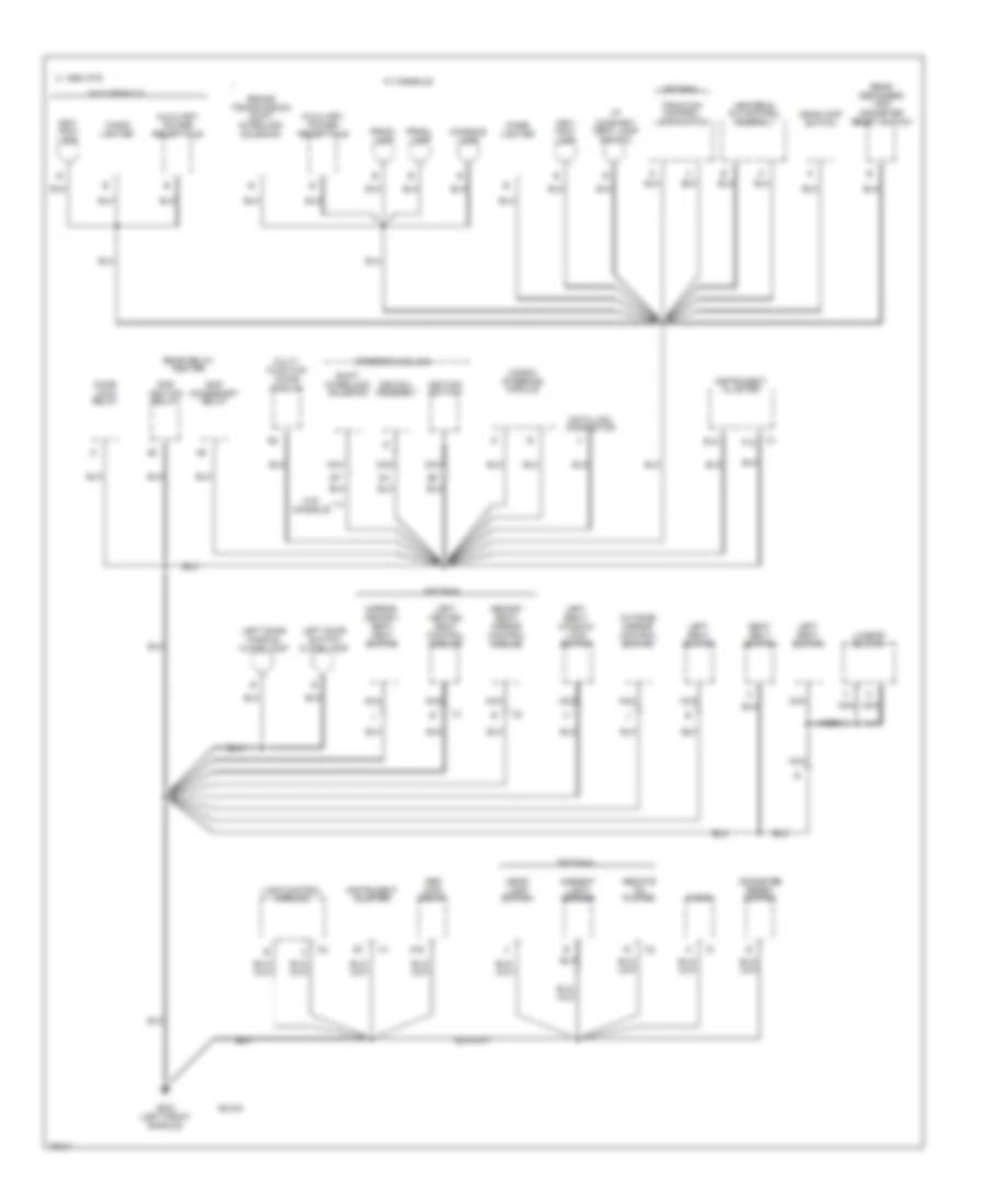 Ground Distribution Wiring Diagram 4 of 5 for Buick Riviera 1995