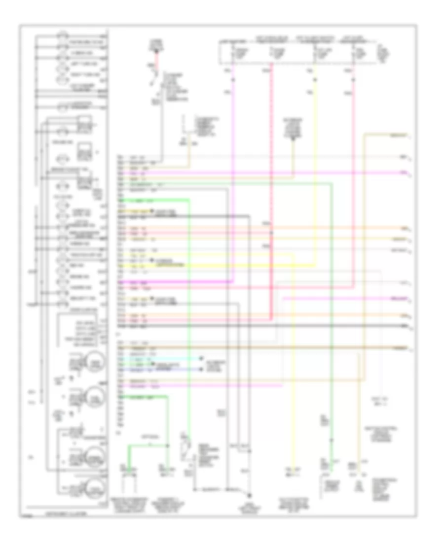 Instrument Cluster Wiring Diagram 1 of 2 for Buick Riviera 1995