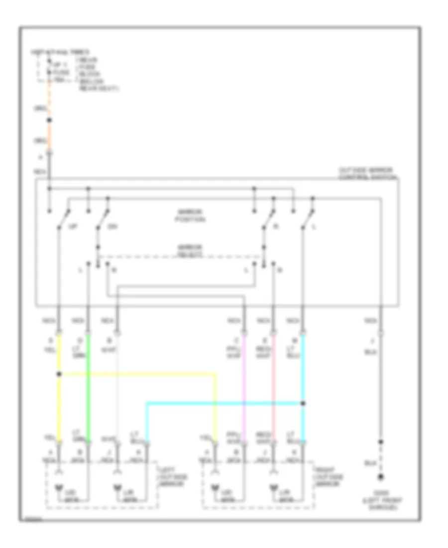 Power Mirror Wiring Diagram for Buick Riviera 1995