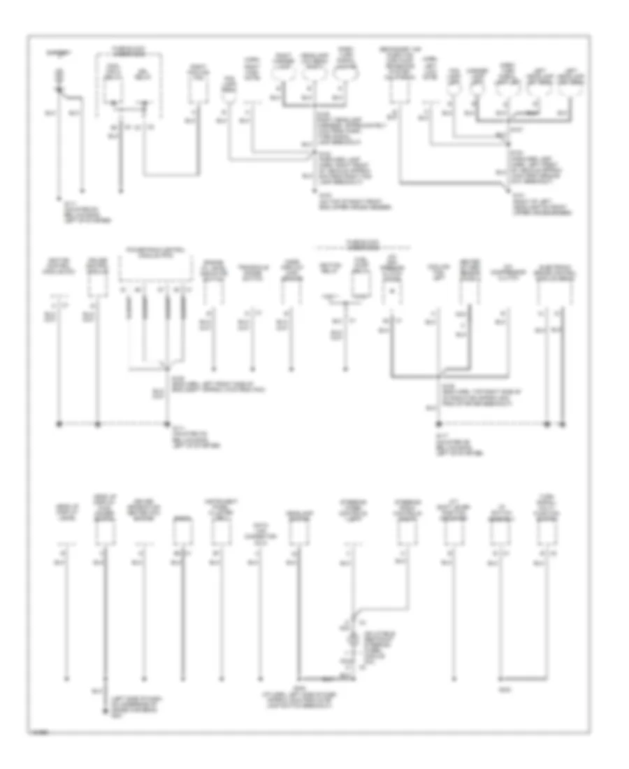 Ground Distribution Wiring Diagram 1 of 4 for Buick Rendezvous CX 2002