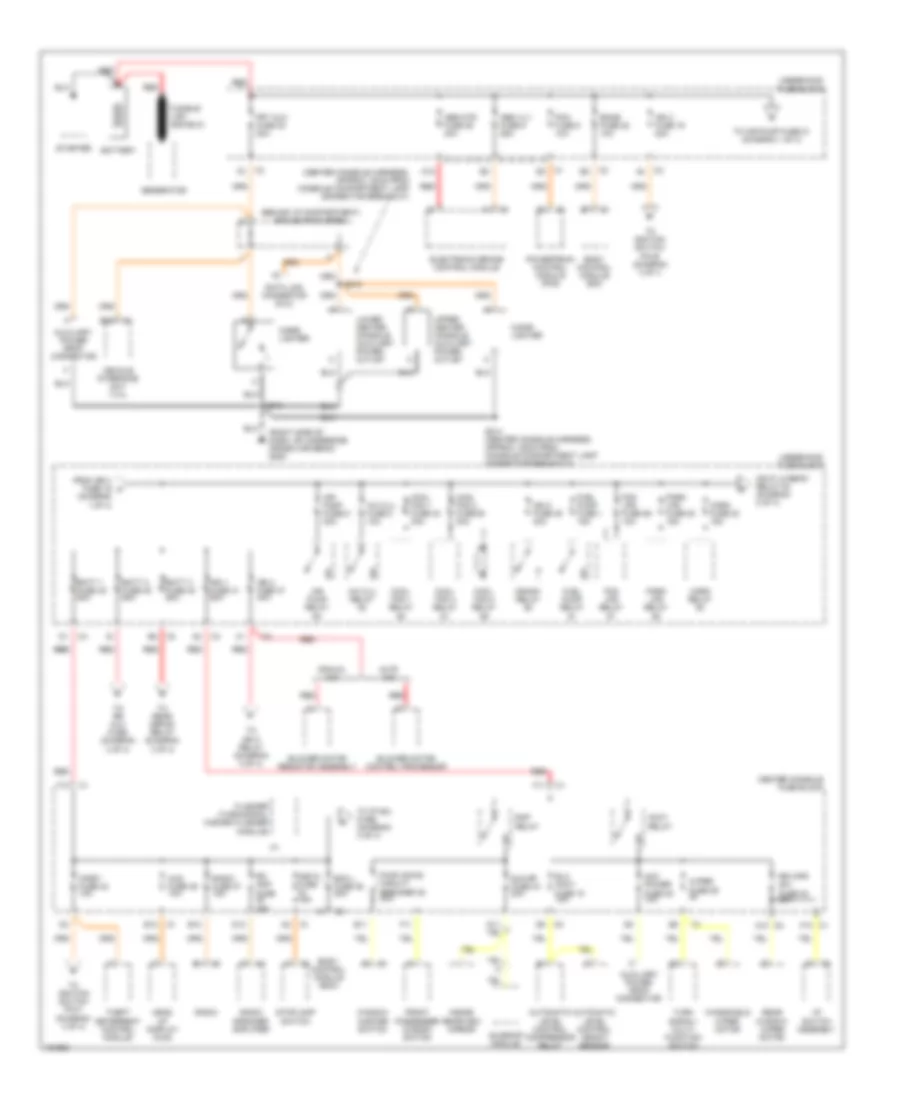 Power Distribution Wiring Diagram 1 of 4 for Buick Rendezvous CX 2002