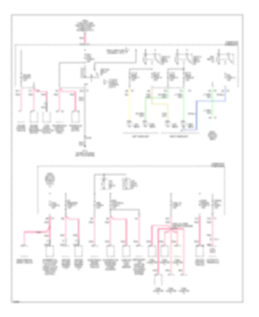 Power Distribution Wiring Diagram (2 of 4) for Buick Rendezvous CX 2002