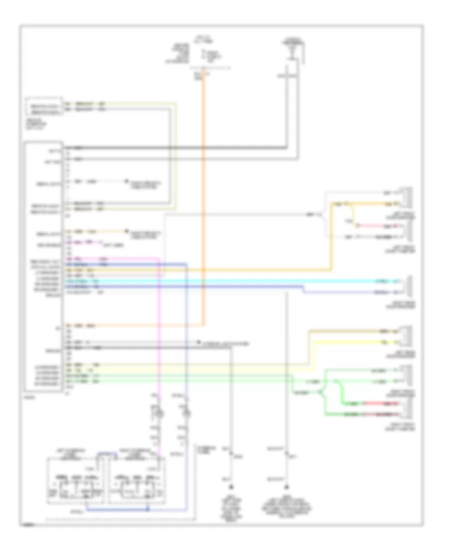 Base Radio Wiring Diagram, without Rear Controls for Buick Rendezvous CX 2002