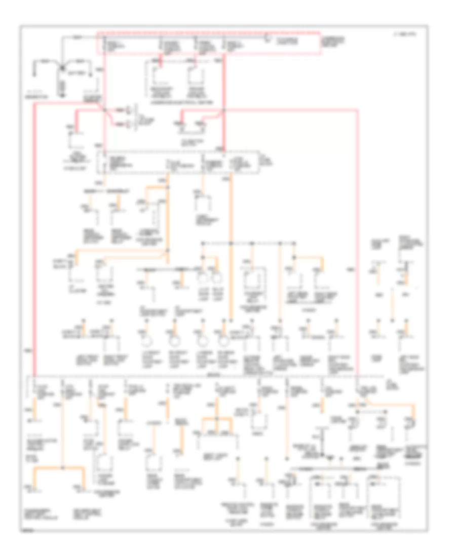 Power Distribution Wiring Diagram 1 of 4 for Buick Roadmaster Estate Wagon 1995