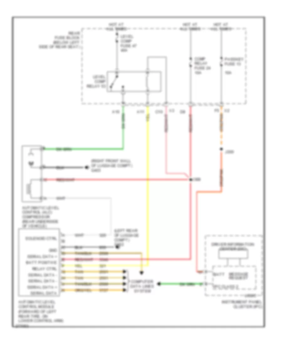 Electronic Level Control Wiring Diagram for Buick Lucerne CX 2008