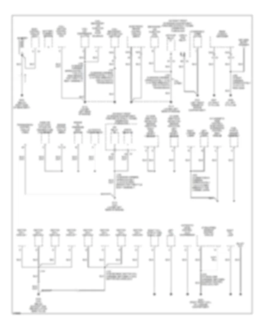 Ground Distribution Wiring Diagram 1 of 4 for Buick Lucerne CX 2008