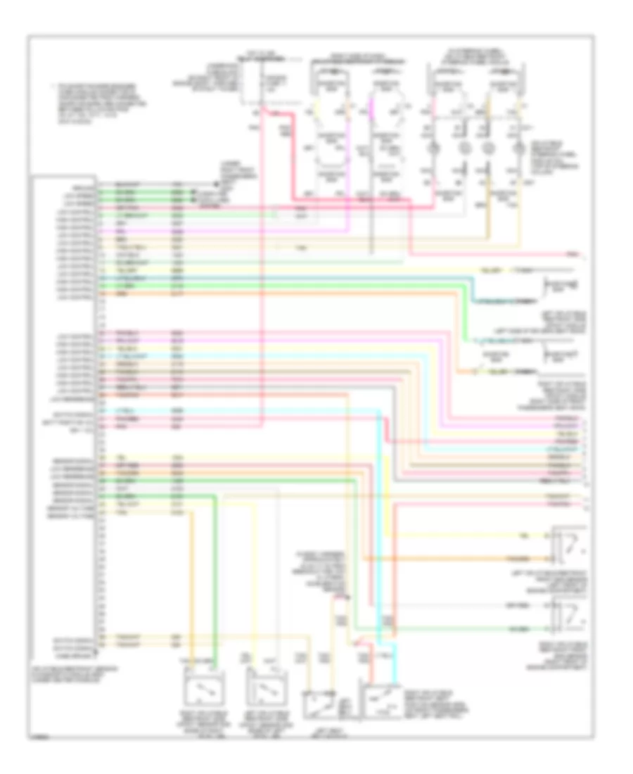 Supplemental Restraints Wiring Diagram 1 of 2 for Buick Lucerne CX 2008