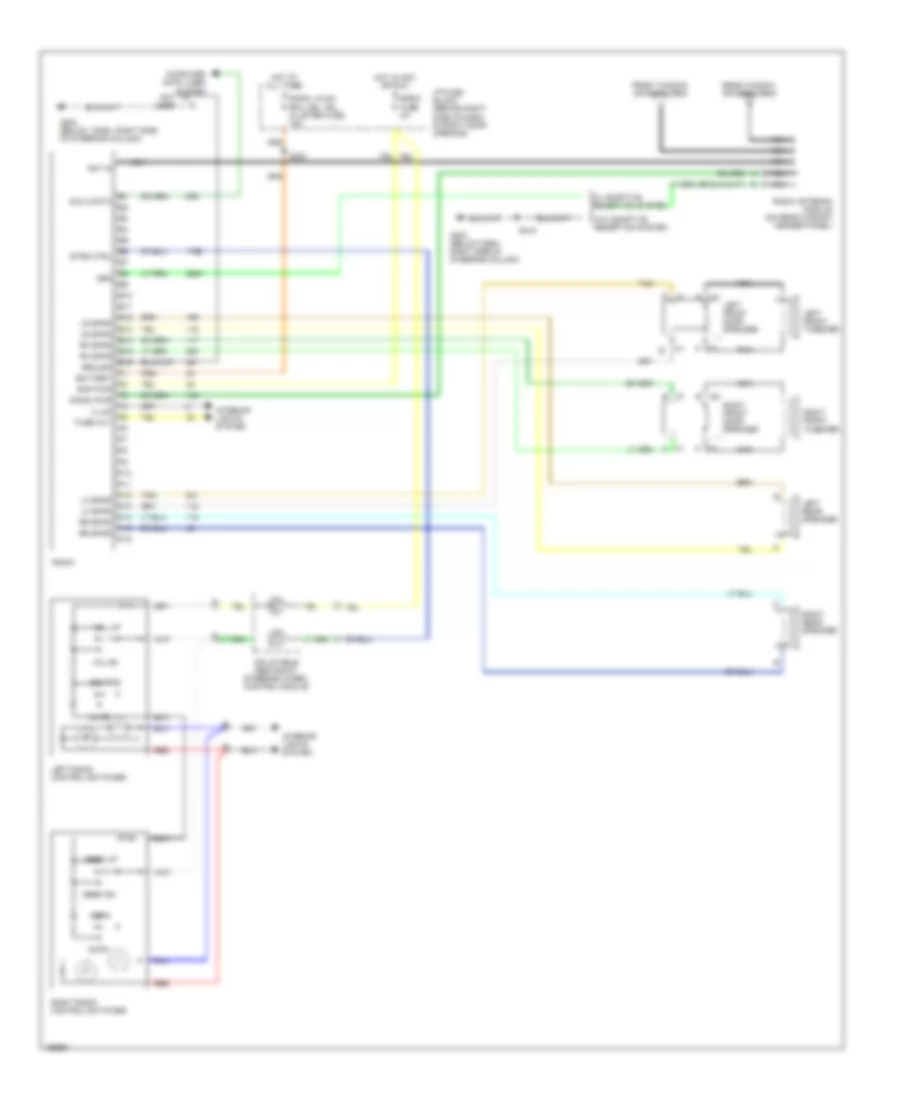 Radio Wiring Diagram, without Amplifier for Buick Century 2003