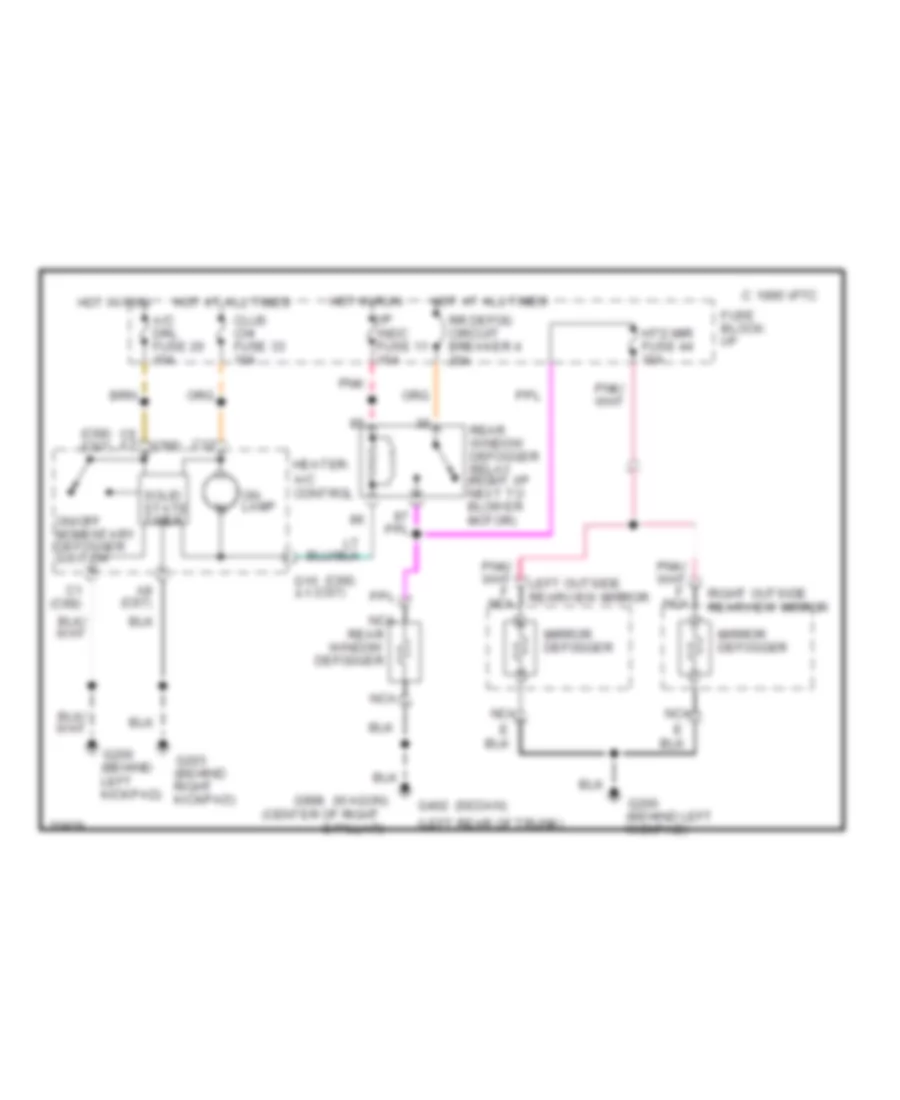 Defogger Wiring Diagram for Buick Roadmaster Limited 1995
