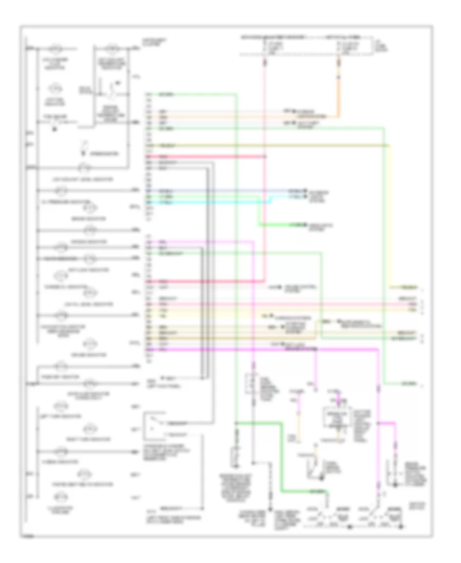 Instrument Cluster Wiring Diagram 1 of 2 for Buick Roadmaster Limited 1995