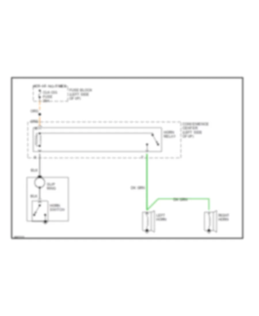 Horn Wiring Diagram for Buick Skylark Gran Sport 1990