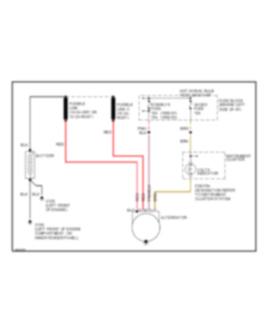 3.3L (VIN N), Charging Wiring Diagram for Buick Skylark Gran Sport 1990