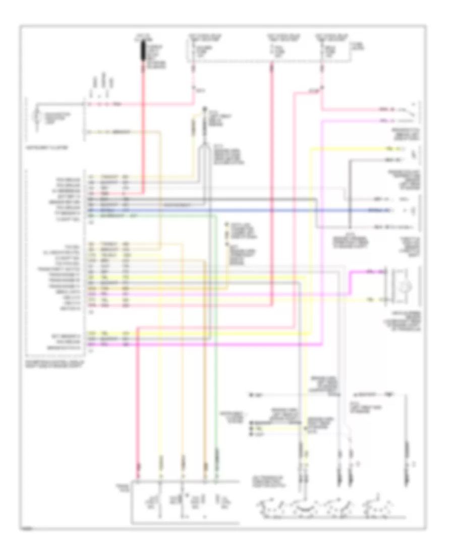 2.3L (VIN D), Transmission Wiring Diagram, with 4 Speed AT for Buick Skylark Custom 1995