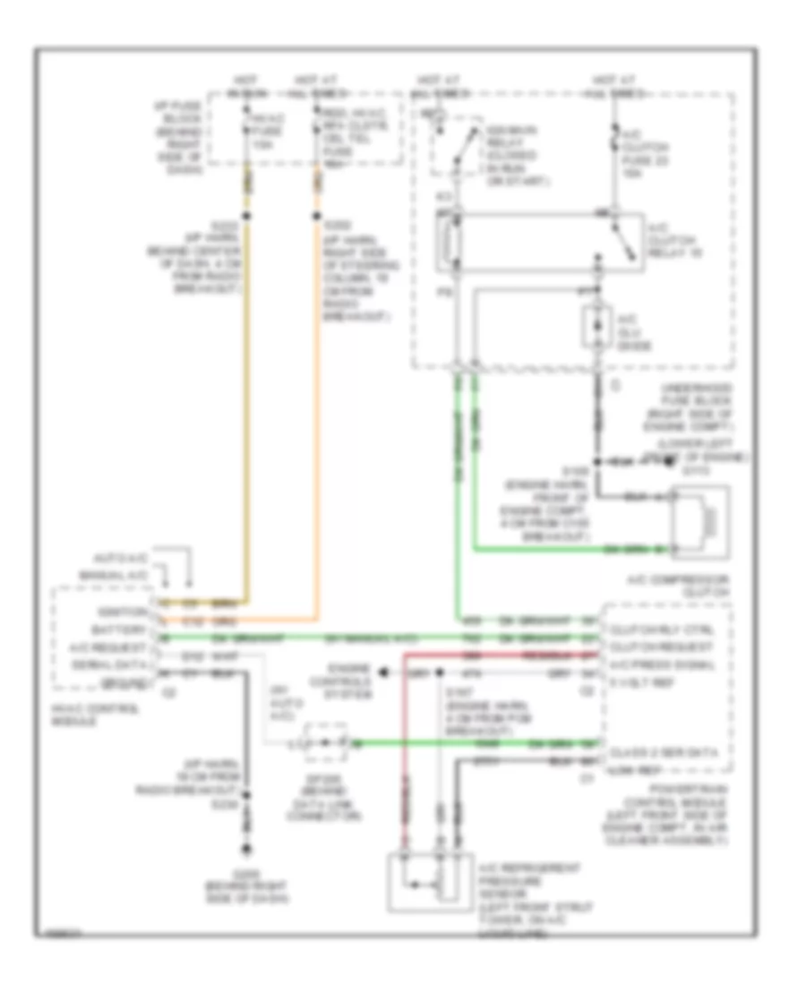 Compressor Wiring Diagram for Buick Century Limited 2003