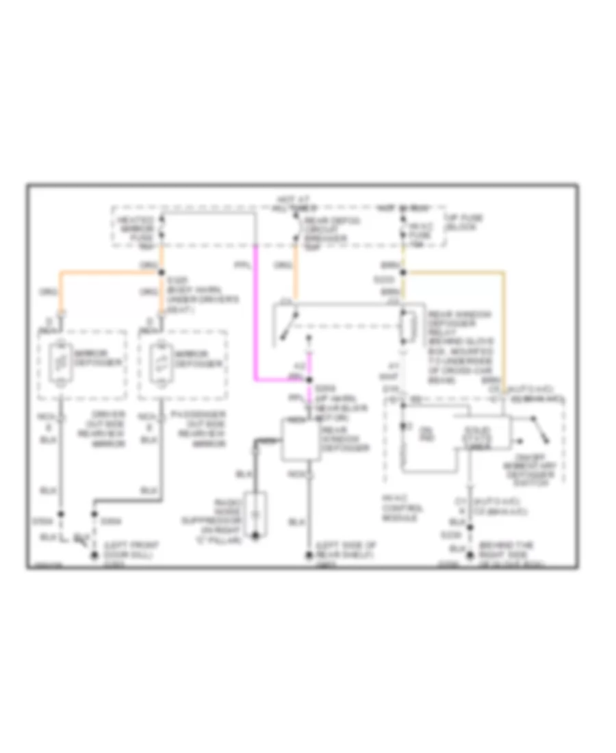 Defoggers Wiring Diagram for Buick Century Limited 2003