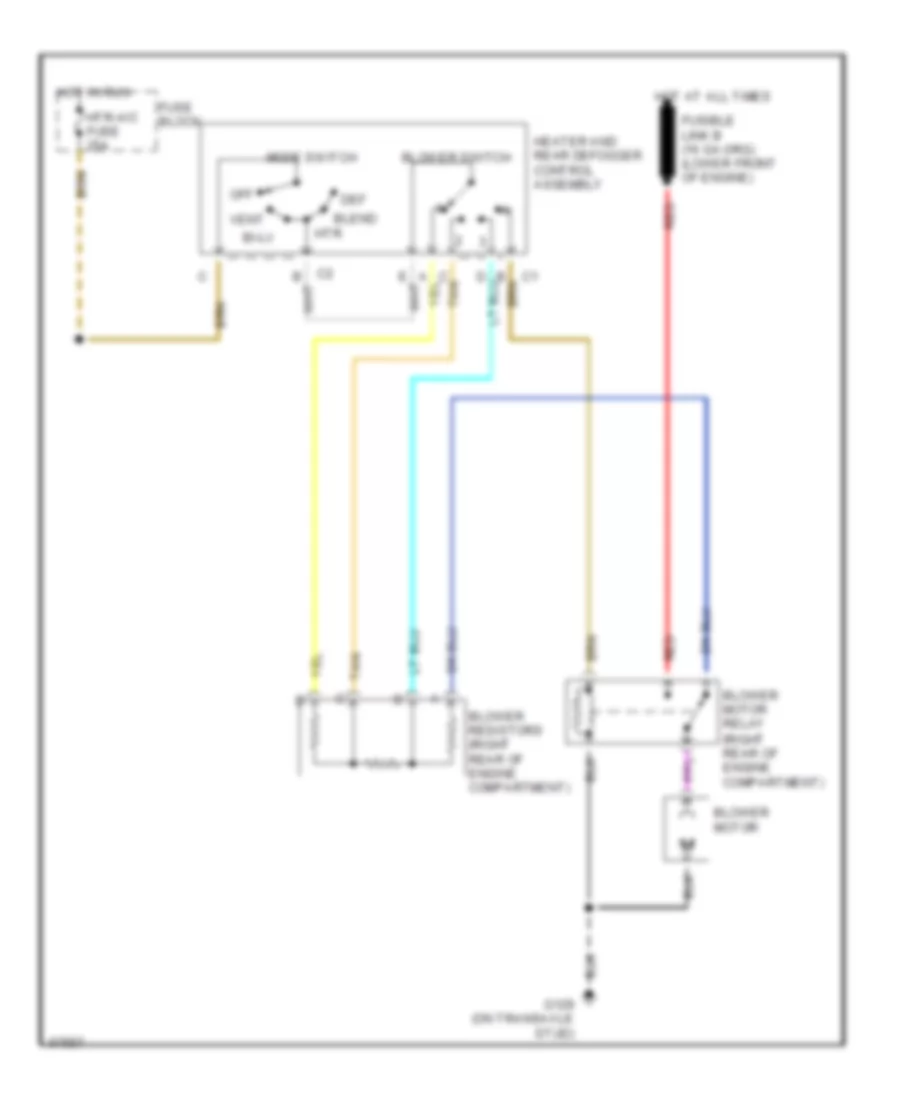 Heater Wiring Diagram for Buick Skylark Limited 1995