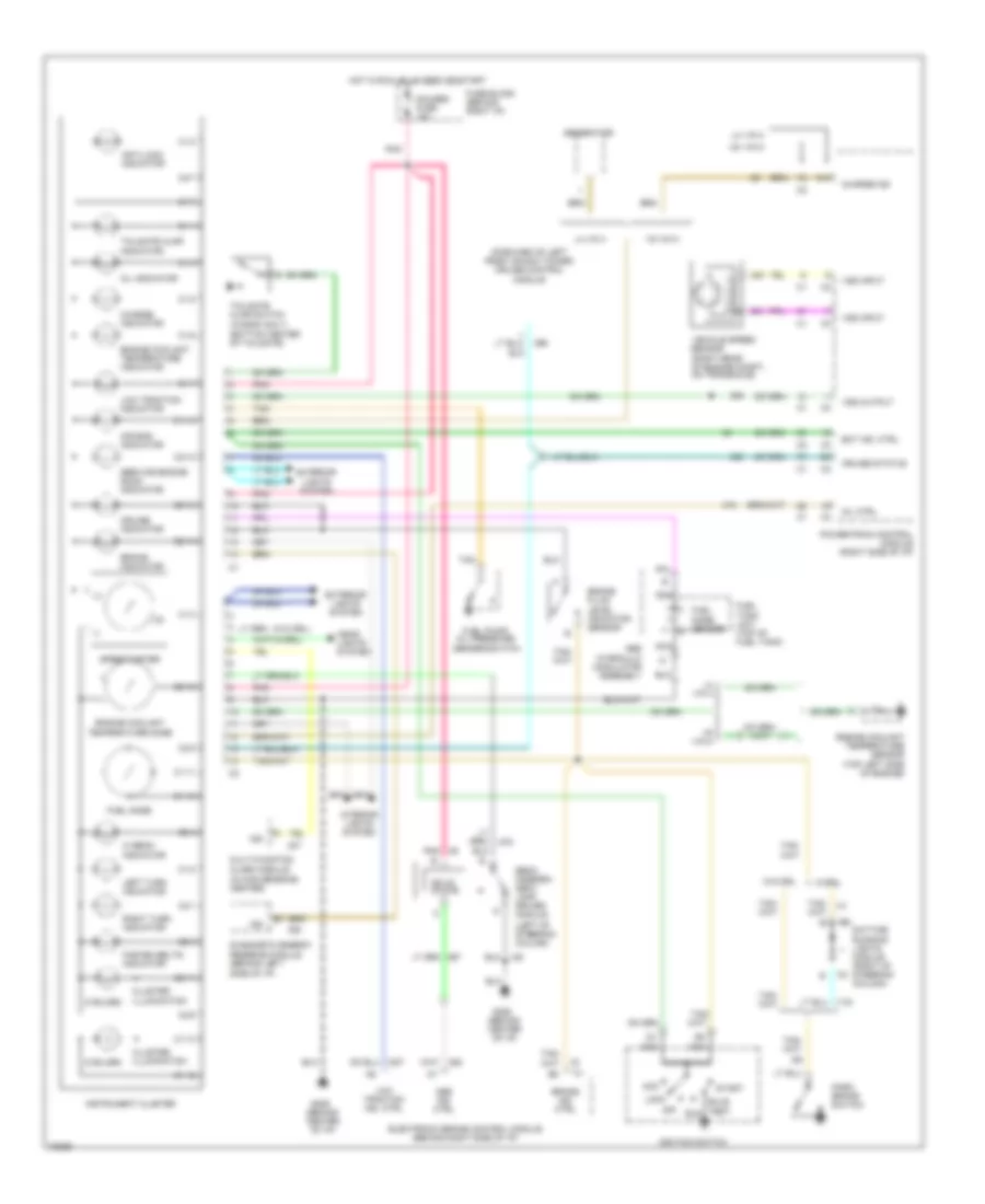 Instrument Cluster Wiring Diagram for Buick Century 1996