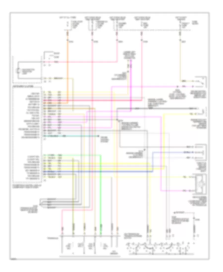 3.1L (VIN M), Transmission Wiring Diagram for Buick Century 1996
