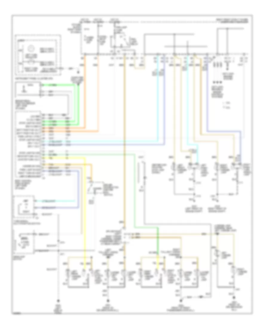 Exterior Lamps Wiring Diagram for Buick Allure Super 2009