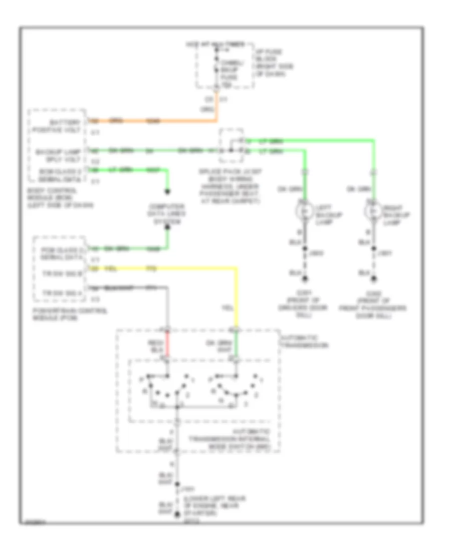 3 8L VIN 2 Backup Lamps Wiring Diagram for Buick Allure Super 2009