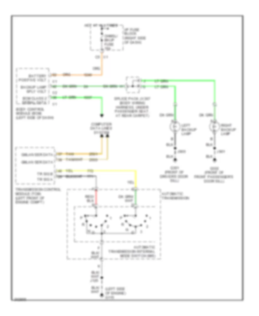 5.3L VIN C, Backup Lamps Wiring Diagram for Buick Allure Super 2009