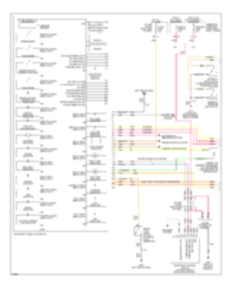 Instrument Cluster Wiring Diagram with Message Center 1 of 2 for Buick Allure Super 2009