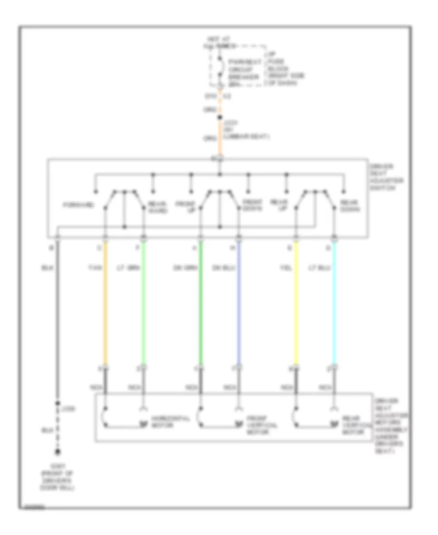 Driver Power Seat Wiring Diagram for Buick Allure Super 2009