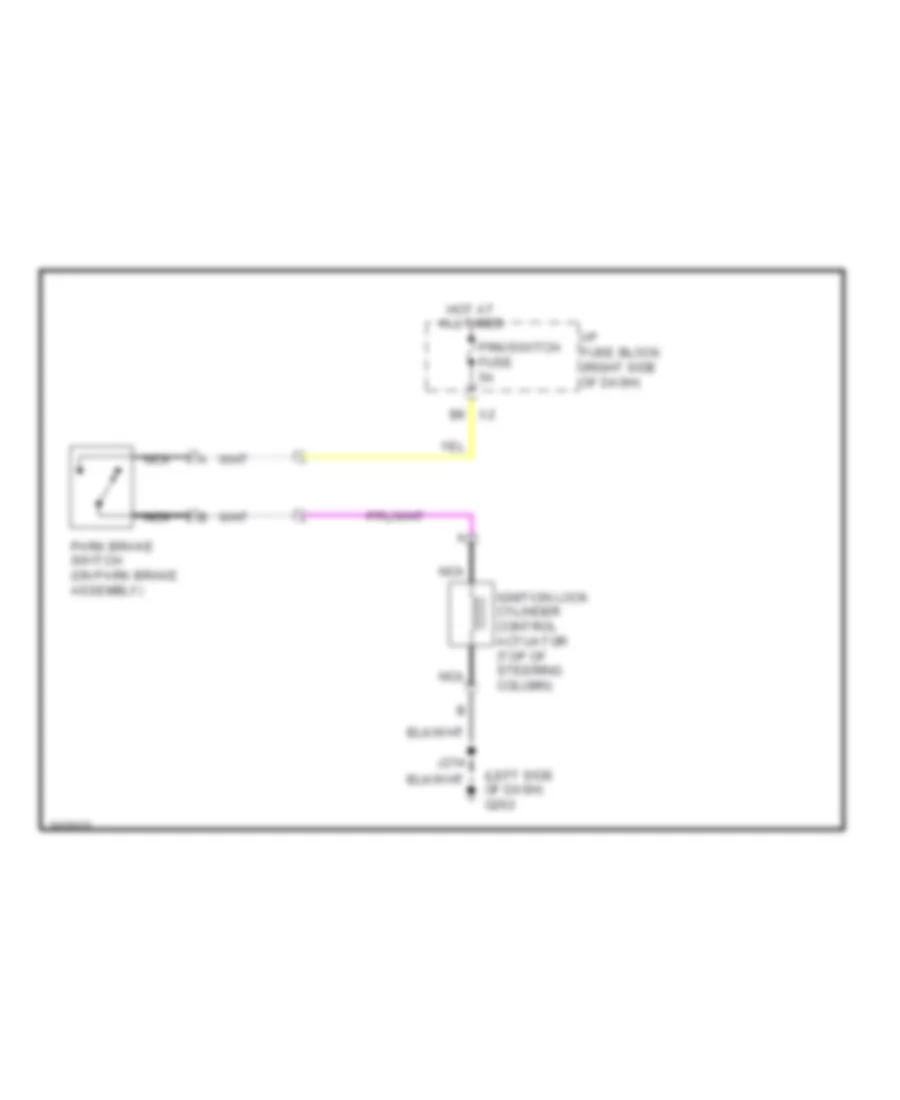 Ignition Lock Solenoid Wiring Diagram with Console Shift for Buick Allure Super 2009