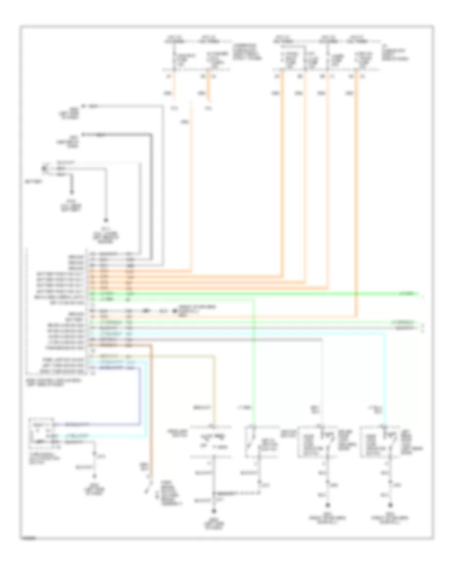 Warning Systems Wiring Diagram 1 of 2 for Buick Allure Super 2009