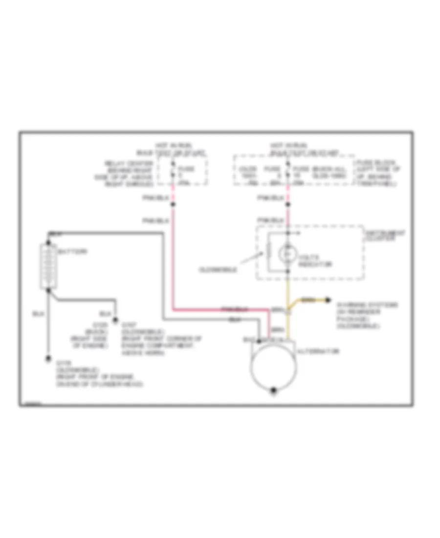 Charging Wiring Diagram for Buick LeSabre Custom 1991