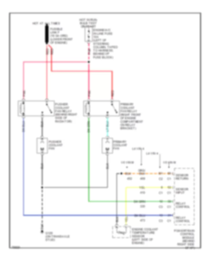 Cooling Fan Wiring Diagram for Buick Century Special 1996