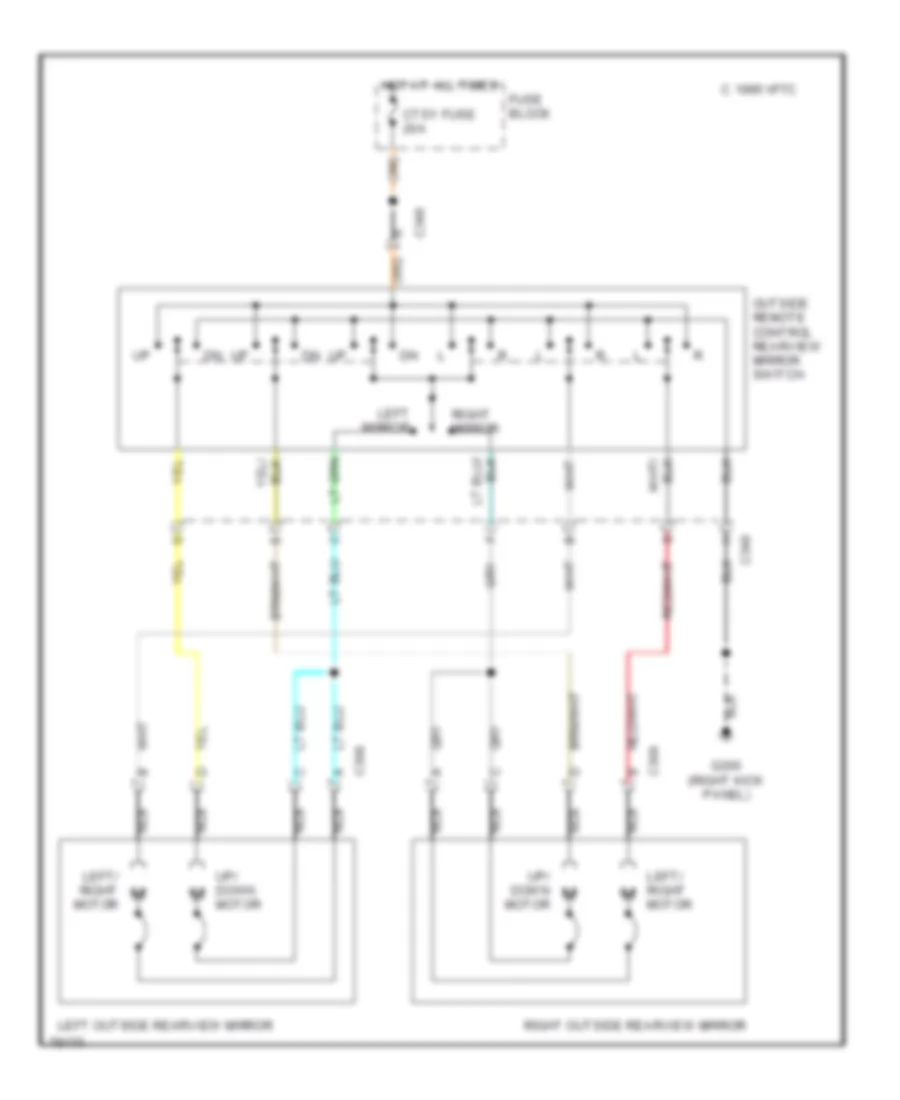 Power Mirror Wiring Diagram for Buick Century Special 1996