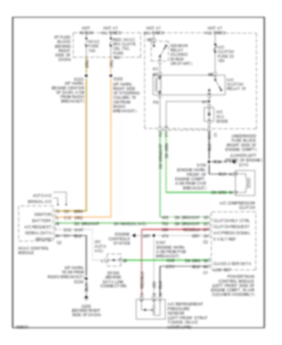 Compressor Wiring Diagram for Buick Regal LS 2003