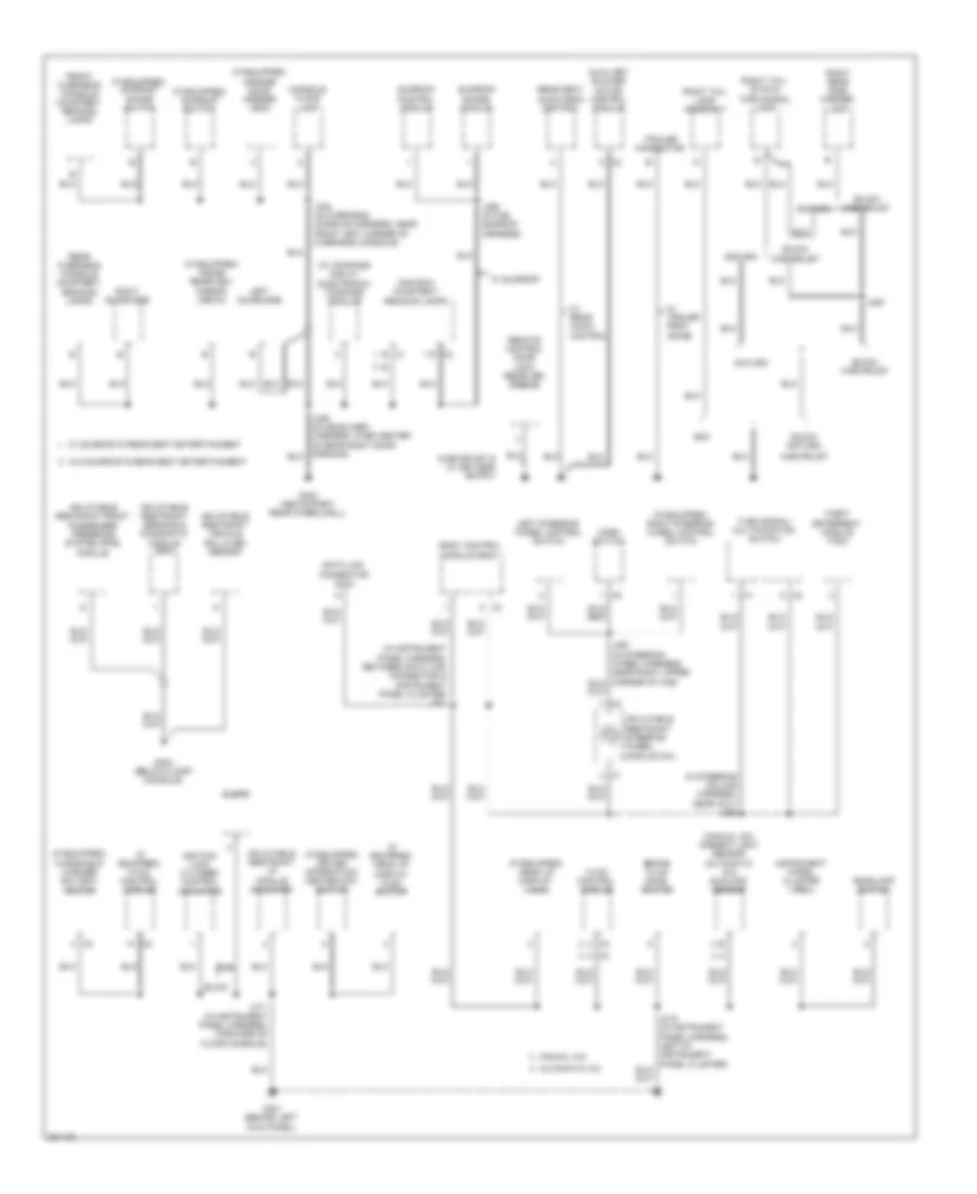 Ground Distribution Wiring Diagram 4 of 5 for Buick Enclave CX 2009